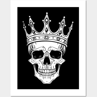 skull with a crown Posters and Art